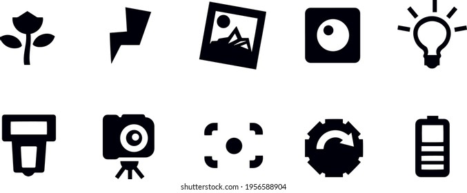 Camera black Icons vector design 