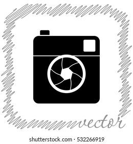 Camera  black vector  icon