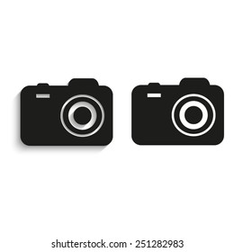 camera - black vector icons