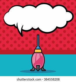 camera blower doodle, speech bubble