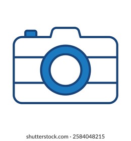 Camera Blue Line Icon. Device, Technology, Smart Device, AI Line Editable Stroke Icons