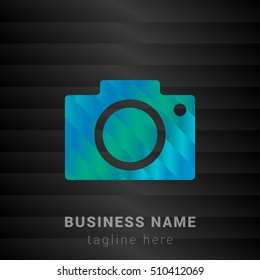 Camera Blue,Green and Black silk fashion premium icon / Logo