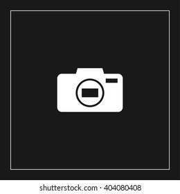 camera body flat icon. camera body vector illustration