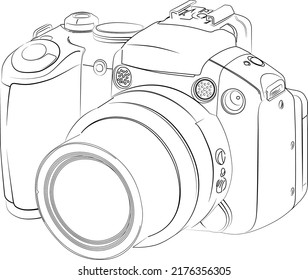 Camera Body Outline Drawn Icon Stock Vector (Royalty Free) 2176356305 ...