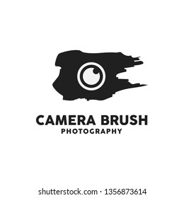 Camera Brush Logo Design Inspiration, Vector illustration