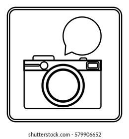 camera bubble icon stock image, vector illustration design