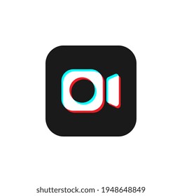 Camera button icon, social media modern design button