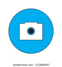camera button vector icon.  icon for multimedia.