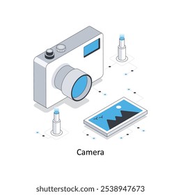 Camera Cab Location  isometric stock illustration. EPS File stock illustration