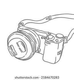 Cámara para fotos, dibujo vectorial