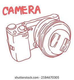 Camera cam for photos, vector drawing