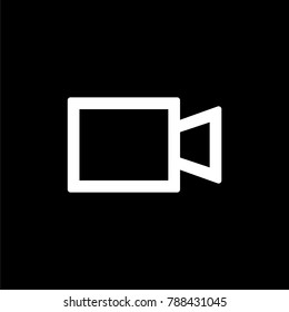 Camera camcoder icon for simple flat style ui design.