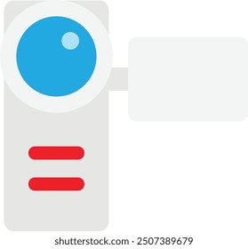 Camera Camcorder Movie Icon Vector Flat Illustration
