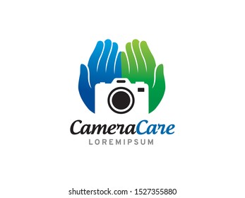 Camera care logo symbol or icon template
