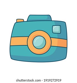 camera cartoon doodle hand drawn concept design vector art kawaii illustration