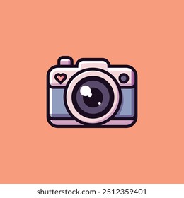 camera Cartoon Icon Illustration Photography Icon Concept