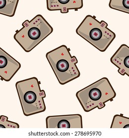 camera , cartoon seamless pattern background