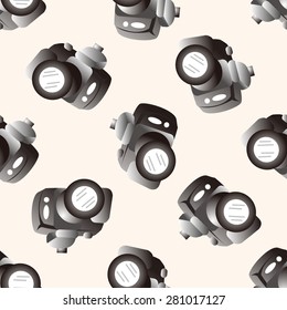 camera , cartoon seamless pattern background