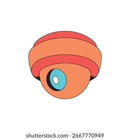 Ilustração de Ícone de Animação CCTV de Câmera