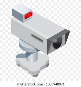 Camera CCTV icon vector, 3d design isolated