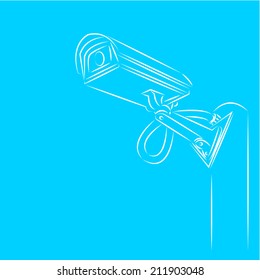 camera cctv ,Illustration eps 10