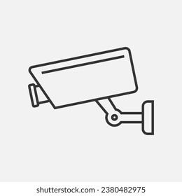 Camera cctv line icon. Electronic device for police or guard. Vector
