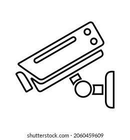 Kamera, cctv-Zeilensymbol. Rahmenvektor.