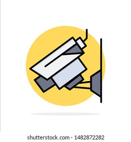 Camera, Cctv, Security, Surveillance Abstract Circle Background Flat color Icon