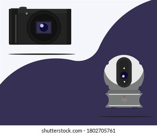 Camera and CCTV  vector design in illustrator