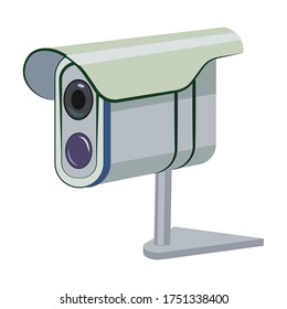 Camera cctv vector icon.Cartoon vector icon isolated on white background camera cctv.