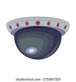 Cámara cctv icono vectorial.Icono vectorial de dibujos animados aislado en cámara de fondo blanco cctv.