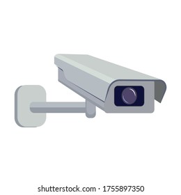 Cámara cctv icono vectorial.Icono vectorial de dibujos animados aislado en cámara de fondo blanco cctv.