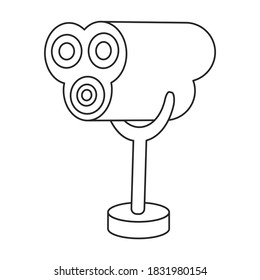 Icono de vector cctv de cámara.Icono de vector de contorno ilustración aislada en la cámara de fondo blanco cctv.