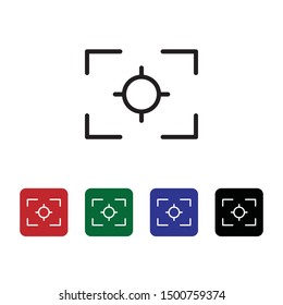 Camera, center icon - Vector diferent color. Photo concept Vector diferent color illustration.
