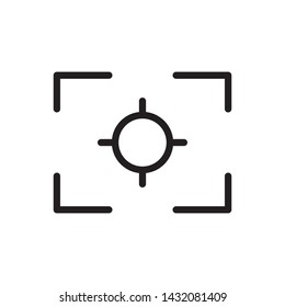 Camera, center icon - Vector. Photo concept vector illustration.