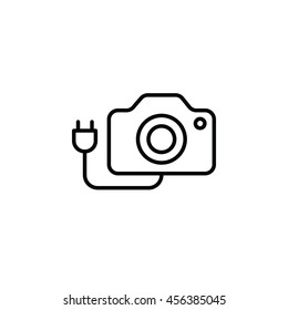 Camera & charger Outline Icon