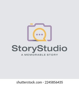 Camera, chat icon vector template