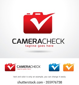 Camera Check Logo Template Design Vector