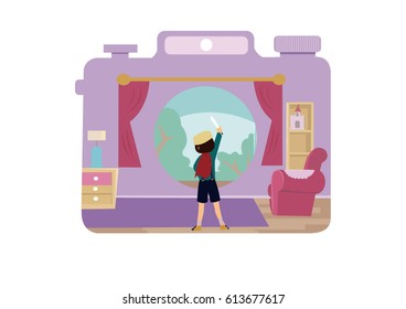 Camera Children's Day Illustrations