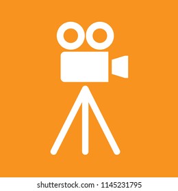 camera, cinema icon, stock vector illustration, EPS10.