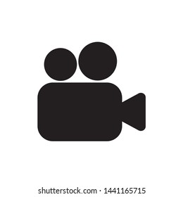 Camera cinema video icon isolated on the white background
