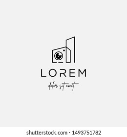 Camera City Logo Template Vector Symbol Design