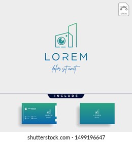 Camera City Logo Template Vector Symbol Design