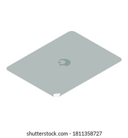 Icono de la cámara limpiando el paño. Isométrico del icono del vector del paño limpio de la cámara para el diseño web aislado en fondo blanco
