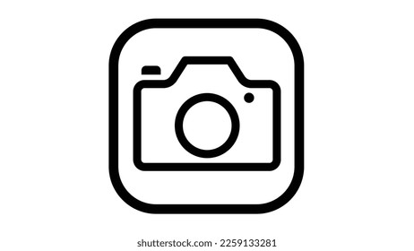 Camera click app file icon. Flat vector graphic.