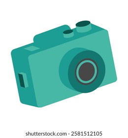 Camera clip art, clip art camera, blue photo camera flat icon vector illustration, photographer clipart image, photography icon 