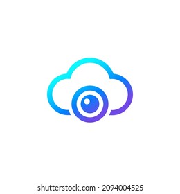 camera and cloud vector logo