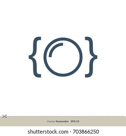 Camera Coding Lines vector Logo Template Illustration Design. Vector EPS 10.