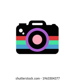 Camera color icon vector illustration