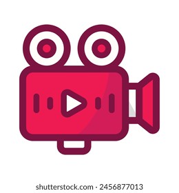 Camera Color Outline Icon - Single Icon, Vector